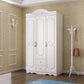 White Colour Wooden Wardrobe 2-Drawer Soft Close Door Wardrobe Closet Clearhalo 'Armoires & Wardrobes' 'armoires_wardrobes' 'Bedroom Furniture' 'furn' 'furn_armoires_wardrobes' 'Furniture' 5372830
