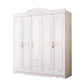 White Colour Wooden Wardrobe 2-Drawer Soft Close Door Wardrobe Closet 79"L x 20"W x 79"H Clearhalo 'Armoires & Wardrobes' 'armoires_wardrobes' 'Bedroom Furniture' 'furn' 'furn_armoires_wardrobes' 'Furniture' 5372831