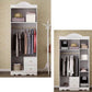 White Colour Wooden Wardrobe 2-Drawer Soft Close Door Wardrobe Closet Clearhalo 'Armoires & Wardrobes' 'armoires_wardrobes' 'Bedroom Furniture' 'furn' 'furn_armoires_wardrobes' 'Furniture' 5372835