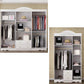 White Colour Wooden Wardrobe 2-Drawer Soft Close Door Wardrobe Closet Clearhalo 'Armoires & Wardrobes' 'armoires_wardrobes' 'Bedroom Furniture' 'furn' 'furn_armoires_wardrobes' 'Furniture' 5372837