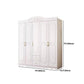 White Colour Wooden Wardrobe 2-Drawer Soft Close Door Wardrobe Closet Clearhalo 'Armoires & Wardrobes' 'armoires_wardrobes' 'Bedroom Furniture' 'furn' 'furn_armoires_wardrobes' 'Furniture' 5372843