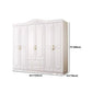 White Colour Wooden Wardrobe 2-Drawer Soft Close Door Wardrobe Closet Clearhalo 'Armoires & Wardrobes' 'armoires_wardrobes' 'Bedroom Furniture' 'furn' 'furn_armoires_wardrobes' 'Furniture' 5372844