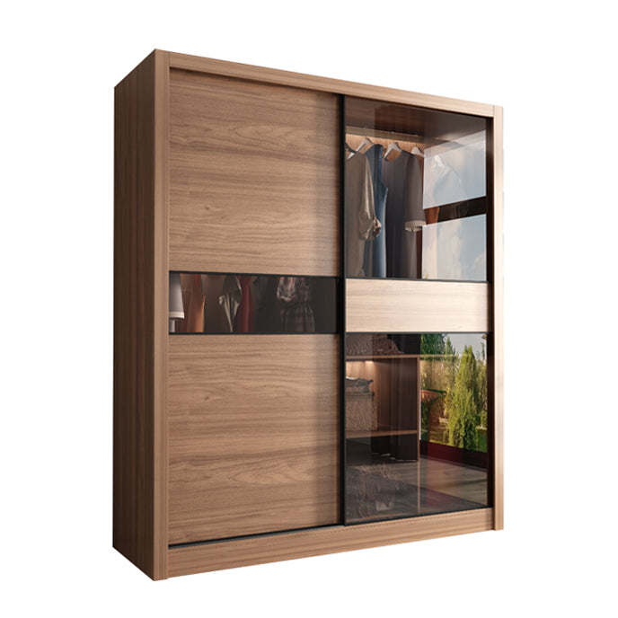 Brown Storing Cabinet zeitgenössischer Garderobe Armoire für Schlafzimmer