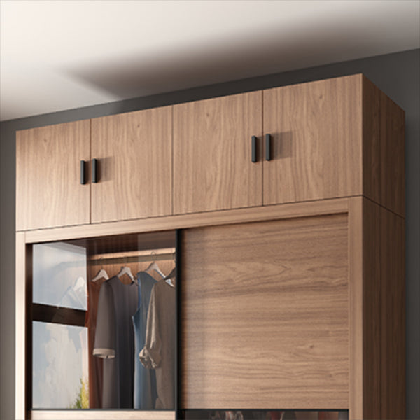 Brown Storing Cabinet zeitgenössischer Garderobe Armoire für Schlafzimmer
