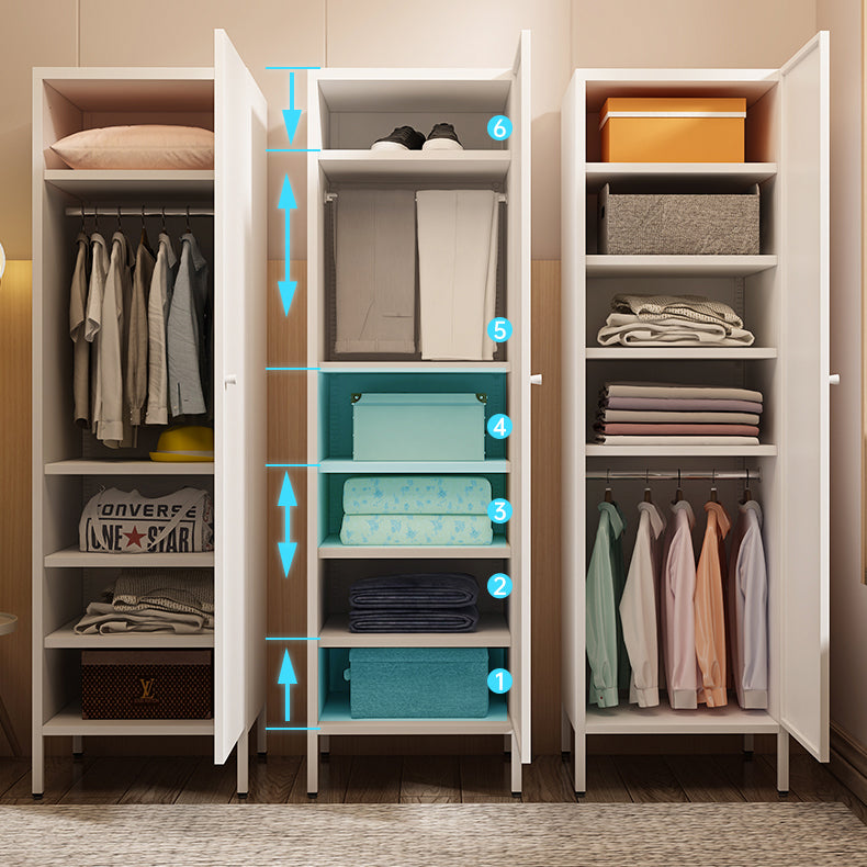 Armadio di guardaroba in stile contemporaneo per il guardaroba in metallo per camera da letto