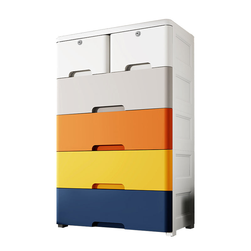 Kleiderschrank im zeitgenössischen Stil Kunststoff Schlafzimmer Kleiderschrank mit Schubladen