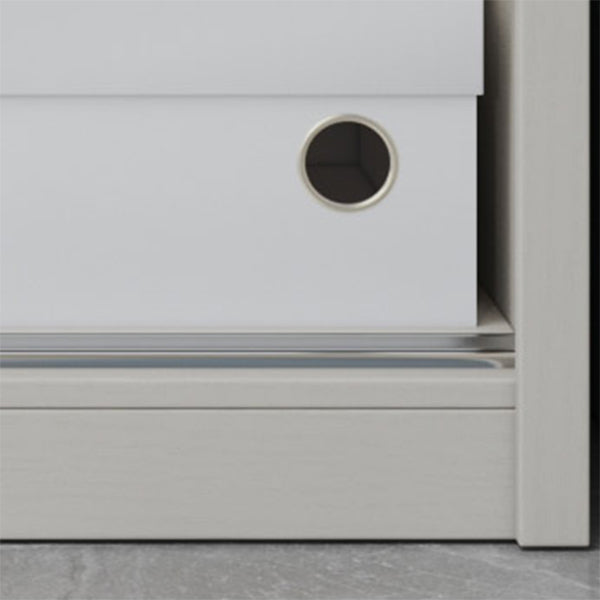 Hersteller Holz weißer Lagerschrank mit Schiebetür modernem Schrank mit Schubladen