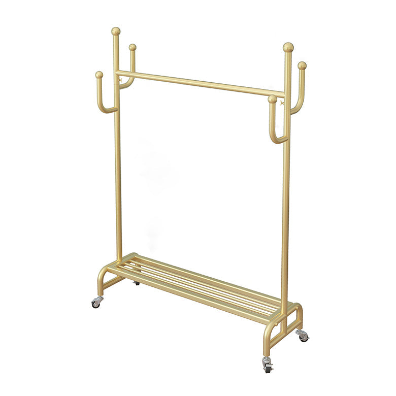 Metal Iron Open Armoire Contemporary Style Armoire with Clothing Rod Gold Clearhalo 'Armoires & Wardrobes' 'armoires_wardrobes' 'Bedroom Furniture' 'furn' 'furn_armoires_wardrobes' 'Furniture' 5373047