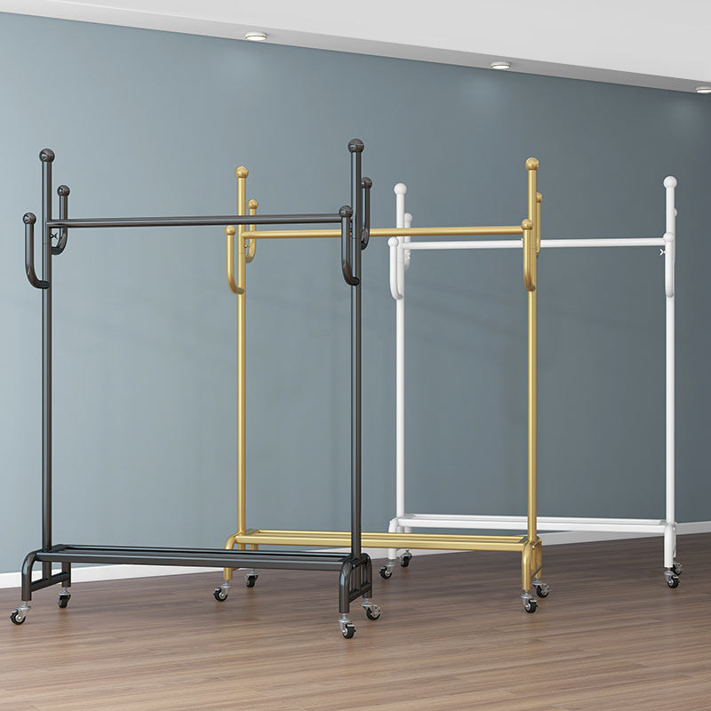 Armata in ferro aperto di ferro in metallo Armata in stile contemporaneo con canna da abbigliamento