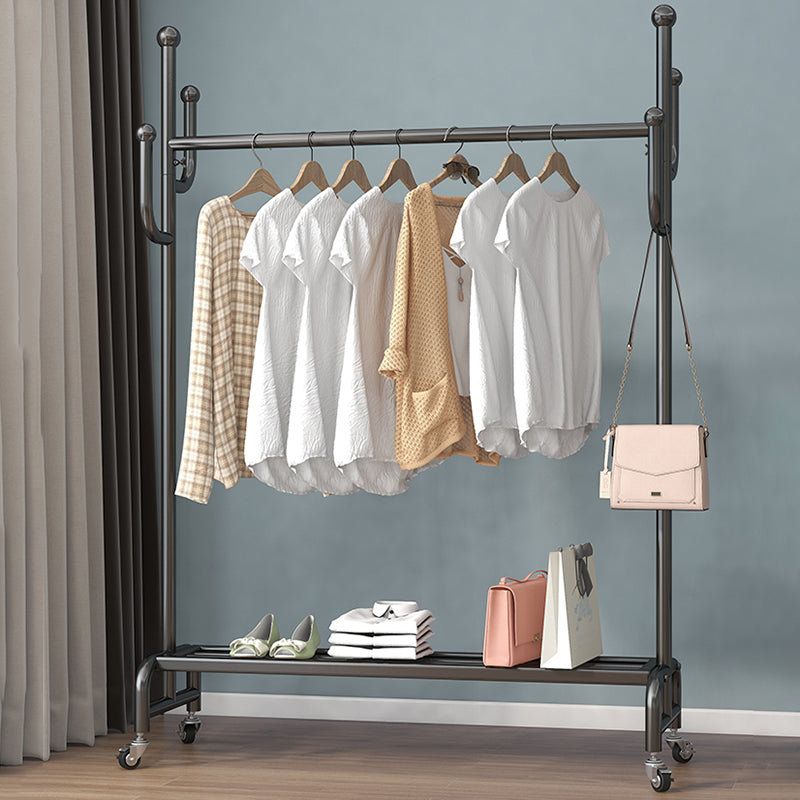 Armata in ferro aperto di ferro in metallo Armata in stile contemporaneo con canna da abbigliamento