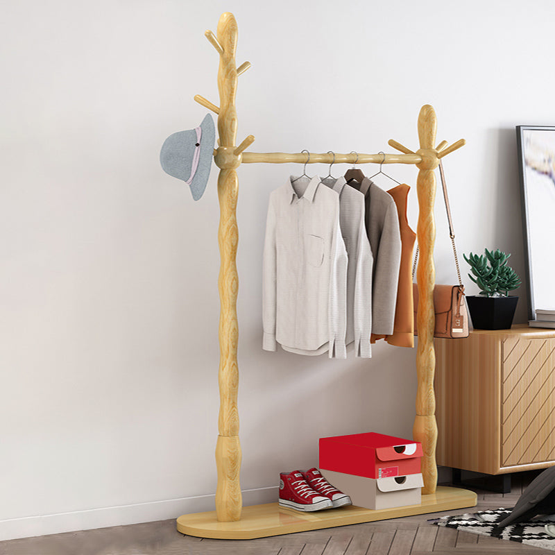 Contemporary Style Open Armoire Pine Wood Armoire with Clothing Rod Wood Shelf Not Included Clearhalo 'Armoires & Wardrobes' 'armoires_wardrobes' 'Bedroom Furniture' 'furn' 'furn_armoires_wardrobes' 'Furniture' 5373061