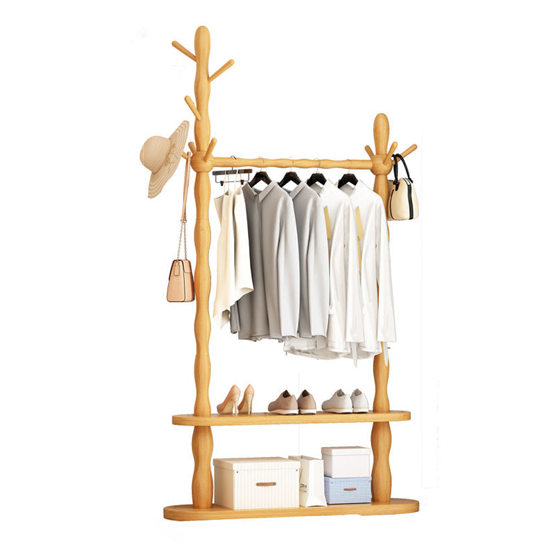 Contemporary Style Open Armoire Pine Wood Armoire with Clothing Rod Clearhalo 'Armoires & Wardrobes' 'armoires_wardrobes' 'Bedroom Furniture' 'furn' 'furn_armoires_wardrobes' 'Furniture' 5373068