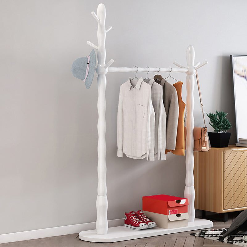 Contemporary Style Open Armoire Pine Wood Armoire with Clothing Rod Gloss White Shelf Not Included Clearhalo 'Armoires & Wardrobes' 'armoires_wardrobes' 'Bedroom Furniture' 'furn' 'furn_armoires_wardrobes' 'Furniture' 5373071