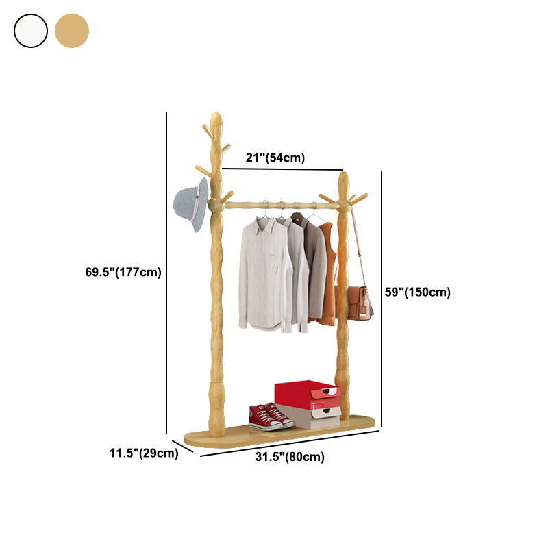 Contemporary Style Open Armoire Pine Wood Armoire with Clothing Rod Clearhalo 'Armoires & Wardrobes' 'armoires_wardrobes' 'Bedroom Furniture' 'furn' 'furn_armoires_wardrobes' 'Furniture' 5373087