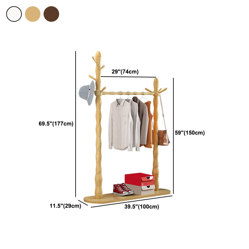Contemporary Style Open Armoire Pine Wood Armoire with Clothing Rod Clearhalo 'Armoires & Wardrobes' 'armoires_wardrobes' 'Bedroom Furniture' 'furn' 'furn_armoires_wardrobes' 'Furniture' 5373089