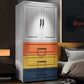 Contemporary Style Wardrobe Plastic Bedroom Wardrobe Closet With Drawer