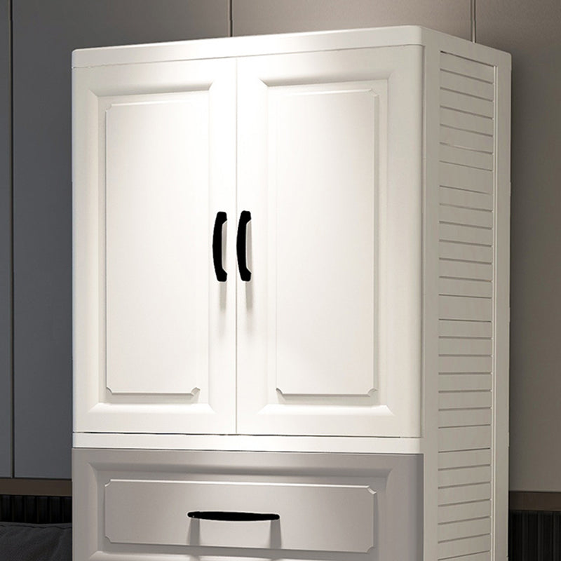 Contemporary Style Wardrobe Plastic Bedroom Wardrobe Closet With Drawer