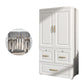 Contemporary Style Wardrobe Plastic Bedroom Wardrobe Closet With Drawer