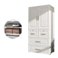 Contemporary Style Wardrobe Plastic Bedroom Wardrobe Closet With Drawer
