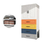 Contemporary Style Wardrobe Plastic Bedroom Wardrobe Closet With Drawer