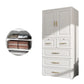 Contemporary Style Wardrobe Plastic Bedroom Wardrobe Closet With Drawer
