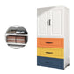 Contemporary Style Wardrobe Plastic Bedroom Wardrobe Closet With Drawer