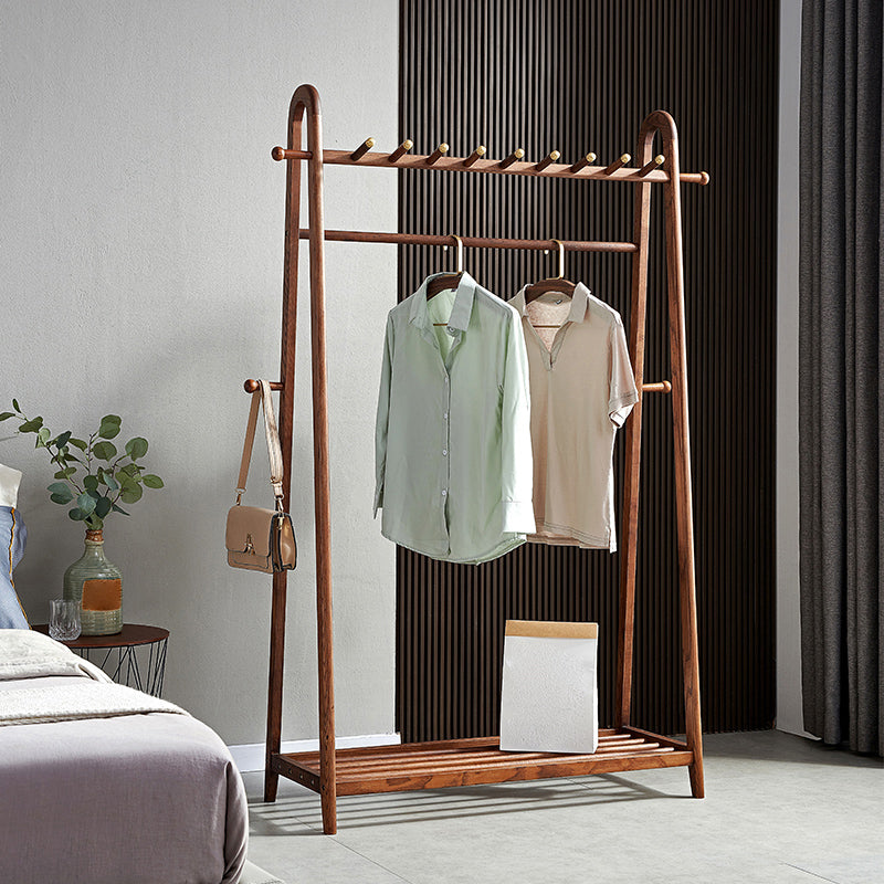 Brown in stile contemporaneo armadio cenere di cenere armadio aperto con asta di abbigliamento