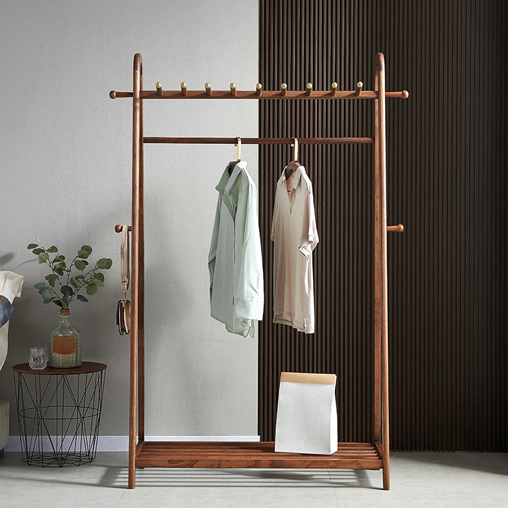 Brown in stile contemporaneo armadio cenere di cenere armadio aperto con asta di abbigliamento