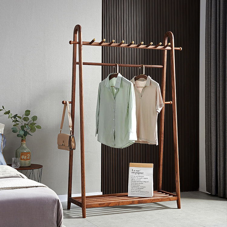 Brown in stile contemporaneo armadio cenere di cenere armadio aperto con asta di abbigliamento