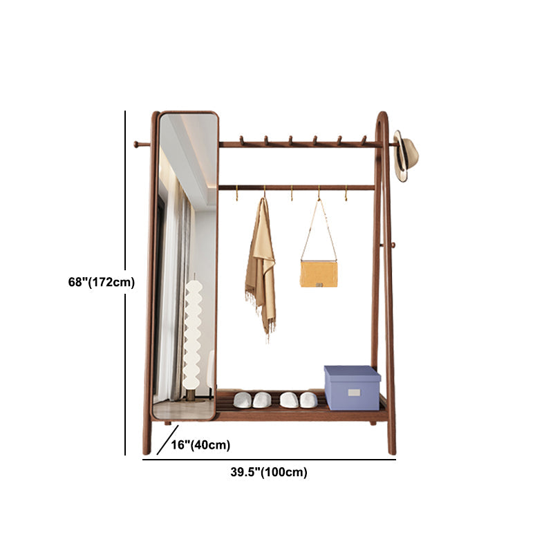 Brown in stile contemporaneo armadio cenere di cenere armadio aperto con asta di abbigliamento