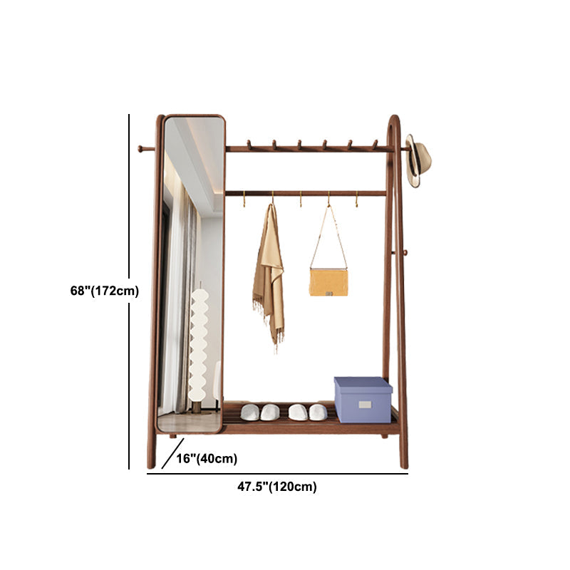 Brown in stile contemporaneo armadio cenere di cenere armadio aperto con asta di abbigliamento