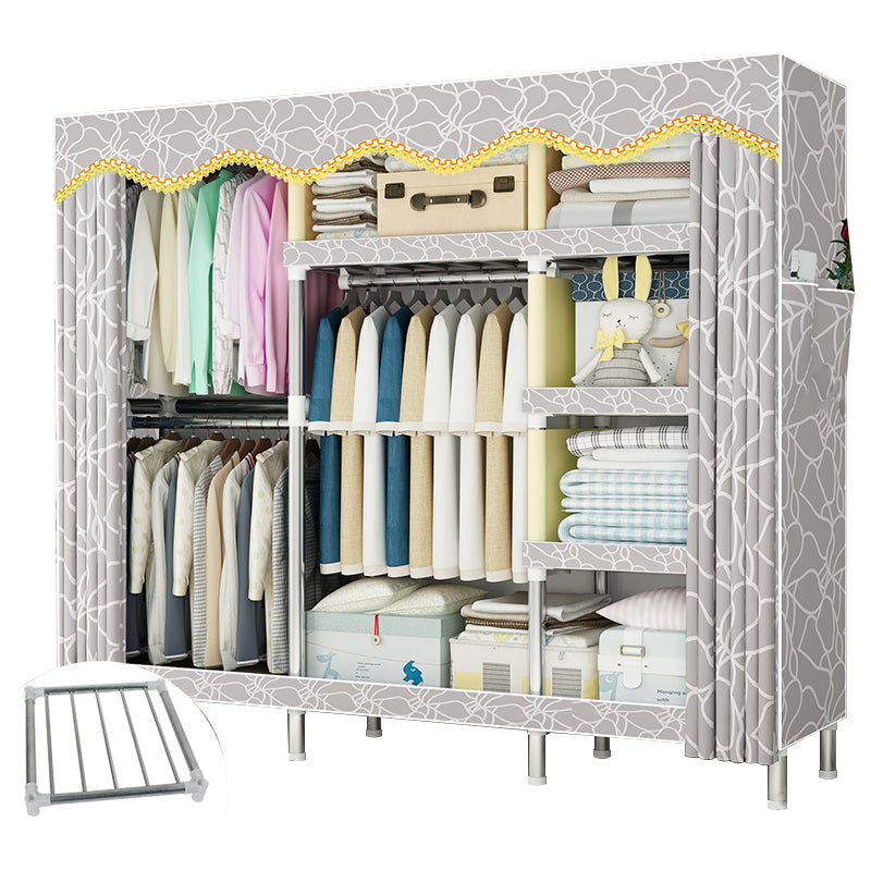 Stalen frame garderobe armoire eigentijdse garderobe kast voor slaapkamer