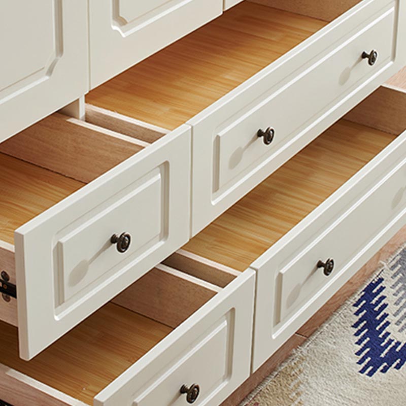 Kleiderschrank im Küstenstil Gummiholz ​​und technische Holzgarderobeschrank