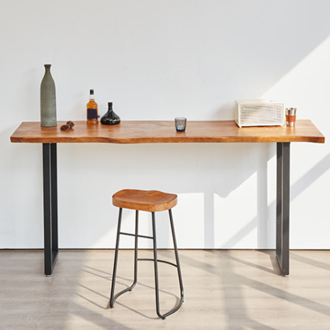 Modern Rectangle Solid Wood Bar Table Set 1/2/4/5/9 Pieces Counter Table with Stools 2 Pieces: Table, 1 Chair Clearhalo 'Bar Furniture' 'furn' 'furn_home_bar_bar_sets' 'Furniture' 'Home Bars & Bar Sets' 'home_bar_bar_sets' 'Kitchen & Dining Furniture' 5373340