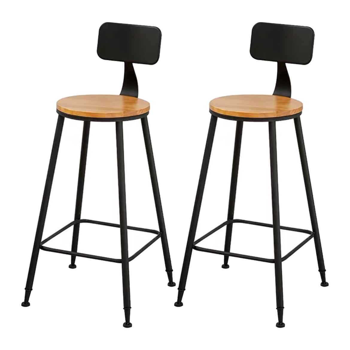 Modern Rectangle Solid Wood Bar Table Set 1/2/4/5/9 Pieces Counter Table with Stools Black 30"H Stools (Set of 2) Clearhalo 'Bar Furniture' 'furn' 'furn_home_bar_bar_sets' 'Furniture' 'Home Bars & Bar Sets' 'home_bar_bar_sets' 'Kitchen & Dining Furniture' 5373346