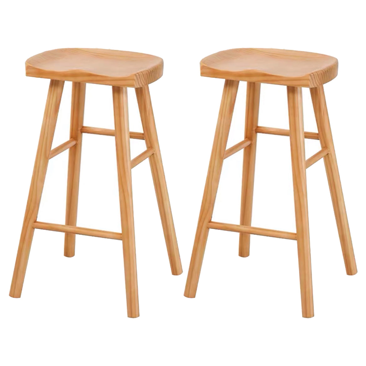 Modern Rectangle Solid Wood Bar Table Set 1/2/4/5/9 Pieces Counter Table with Stools Wood 30"H Stools (Set of 2) Clearhalo 'Bar Furniture' 'furn' 'furn_home_bar_bar_sets' 'Furniture' 'Home Bars & Bar Sets' 'home_bar_bar_sets' 'Kitchen & Dining Furniture' 5373347