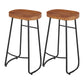 Modern Rectangle Solid Wood Bar Table Set 1/2/4/5/9 Pieces Counter Table with Stools Brown 30"H Stools (Set of 2) Clearhalo 'Bar Furniture' 'furn' 'furn_home_bar_bar_sets' 'Furniture' 'Home Bars & Bar Sets' 'home_bar_bar_sets' 'Kitchen & Dining Furniture' 5373349