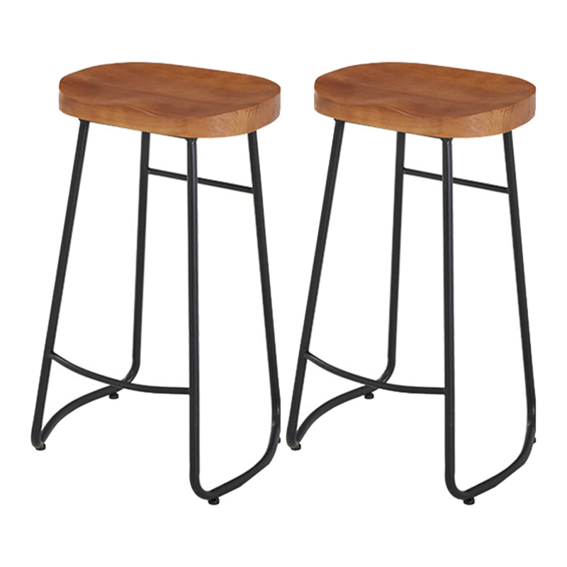 Modern Rectangle Solid Wood Bar Table Set 1/2/4/5/9 Pieces Counter Table with Stools Brown 30"H Stools (Set of 2) Clearhalo 'Bar Furniture' 'furn' 'furn_home_bar_bar_sets' 'Furniture' 'Home Bars & Bar Sets' 'home_bar_bar_sets' 'Kitchen & Dining Furniture' 5373349