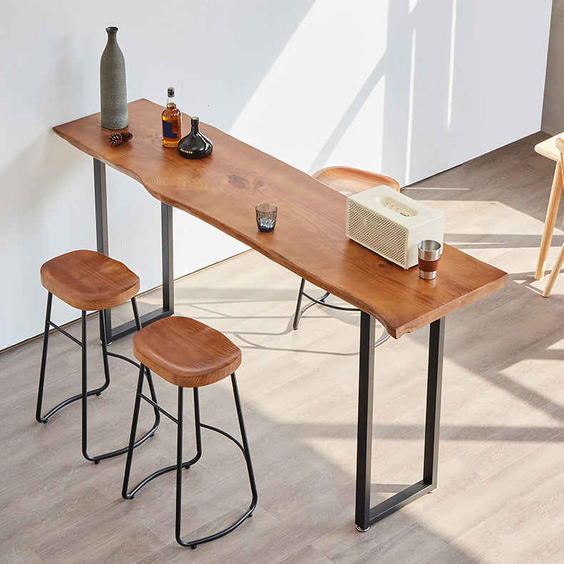 Modern Rectangle Solid Wood Bar Table Set 1/2/4/5/9 Pieces Counter Table with Stools Clearhalo 'Bar Furniture' 'furn' 'furn_home_bar_bar_sets' 'Furniture' 'Home Bars & Bar Sets' 'home_bar_bar_sets' 'Kitchen & Dining Furniture' 5373354