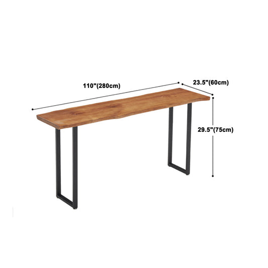 Modern Rectangle Solid Wood Bar Table Set 1/2/4/5/9 Pieces Counter Table with Stools Clearhalo 'Bar Furniture' 'furn' 'furn_home_bar_bar_sets' 'Furniture' 'Home Bars & Bar Sets' 'home_bar_bar_sets' 'Kitchen & Dining Furniture' 5373376