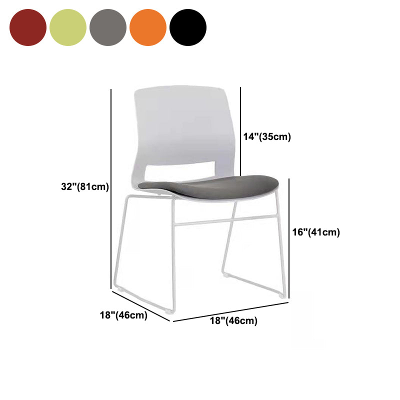 Mesh Fabric Seat Conference Chair Armless Modern Ergonomic Chair for Office Clearhalo 'furn' 'furn_office_chair' 'Furniture' 'Office Chairs' 'Office Furniture' 'office_chair' 5373397