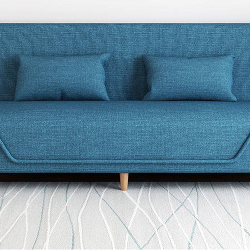 Mezcla de lino Sofá sin brazos con bolsas de almacenamiento Sofá convertible para sala de estar