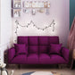 Linen Blend Contemporary Square Sofa Convertible Sofa, 45.66" L X 17.71" W X 25.98" H Purple Clearhalo 'furn' 'furn_sofas' 'Furniture' 'Living Room Furniture' 'Sofa' 'sofas' 5373439