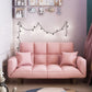 Linen Blend Contemporary Square Sofa Convertible Sofa, 45.66" L X 17.71" W X 25.98" H Pink Clearhalo 'furn' 'furn_sofas' 'Furniture' 'Living Room Furniture' 'Sofa' 'sofas' 5373448