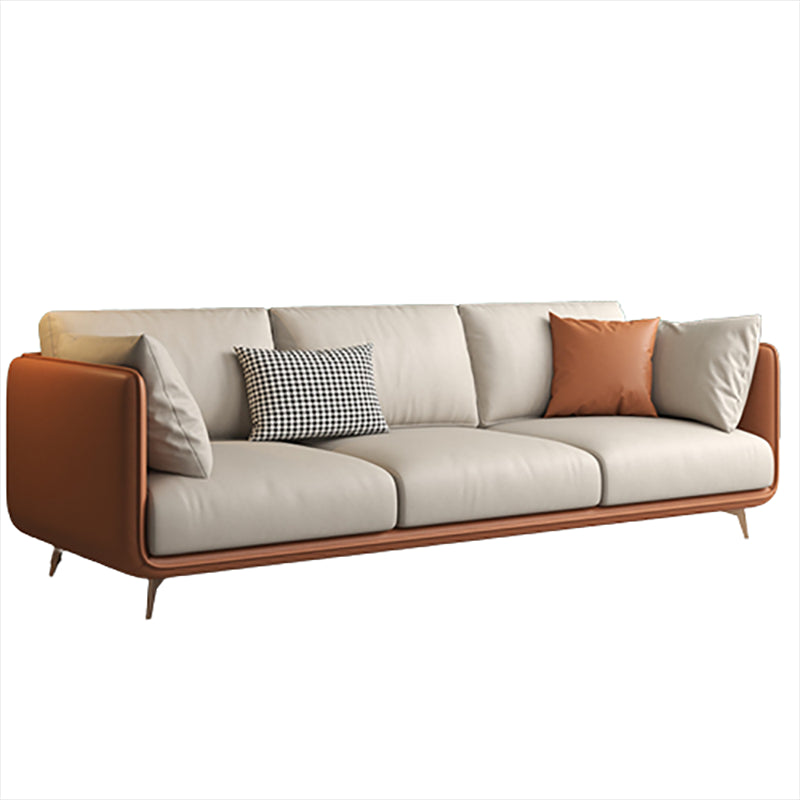 Standard Faux Leather Stain Resistant Square Arm Settee Couch