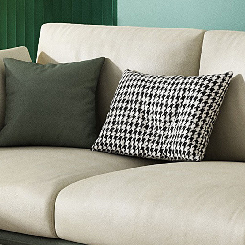 Standard Faux Leather Stain Resistant Square Arm Settee Couch