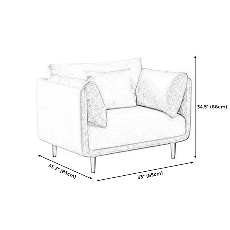 Standard Faux Leather Stain Resistant Square Arm Settee Couch