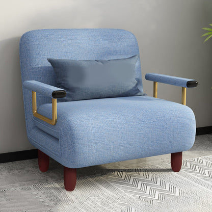 Contemporary Linen Sofa Bed with Pillow Back for Apartment and Bonus Room