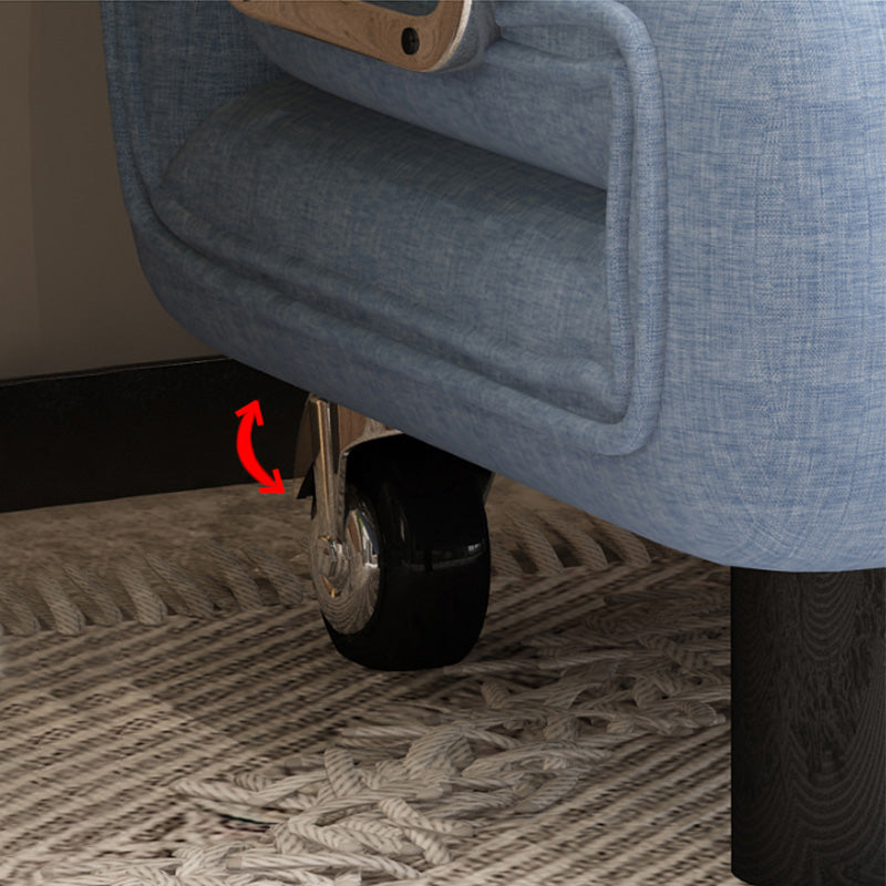 Contemporary Linen Sofa Bed with Pillow Back for Apartment and Bonus Room