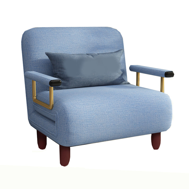 Contemporary Linen Sofa Bed with Pillow Back for Apartment and Bonus Room